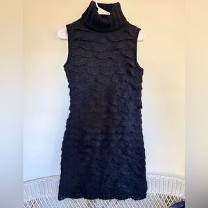 Malandrino Mohair / Cashmere Silk turtleneck ruffled sweater dress